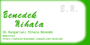 benedek mihala business card